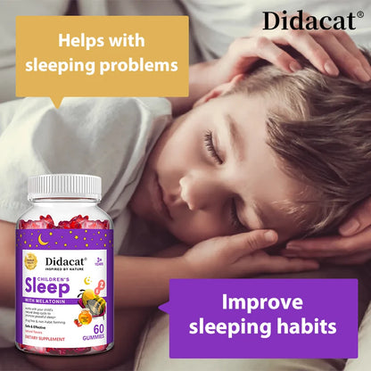 Sleep Gummies - with Melatonin, Help Children Fall Asleep Naturally, Combat Insomnia, Boost Immunity, and Improve Sleep