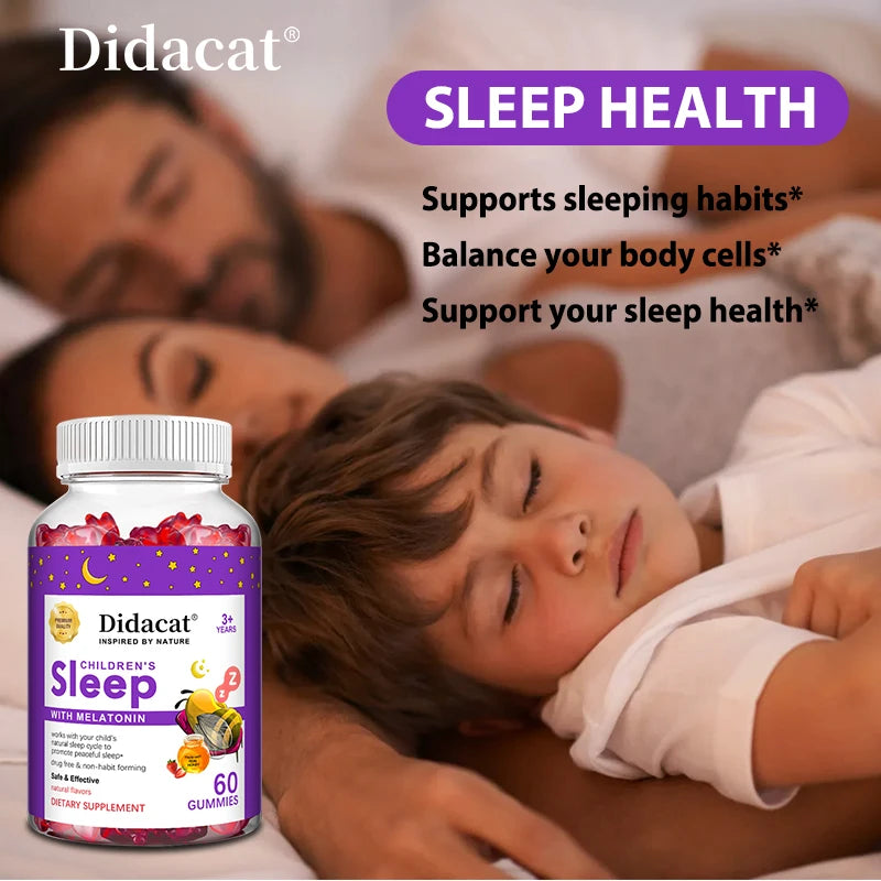 Sleep Gummies - with Melatonin, Help Children Fall Asleep Naturally, Combat Insomnia, Boost Immunity, and Improve Sleep