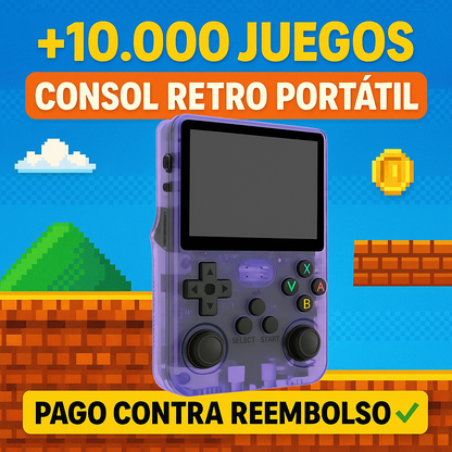 Consola R3S6,  Juegos Retro y Reproductor de Vídeo - Compacta y Ligera